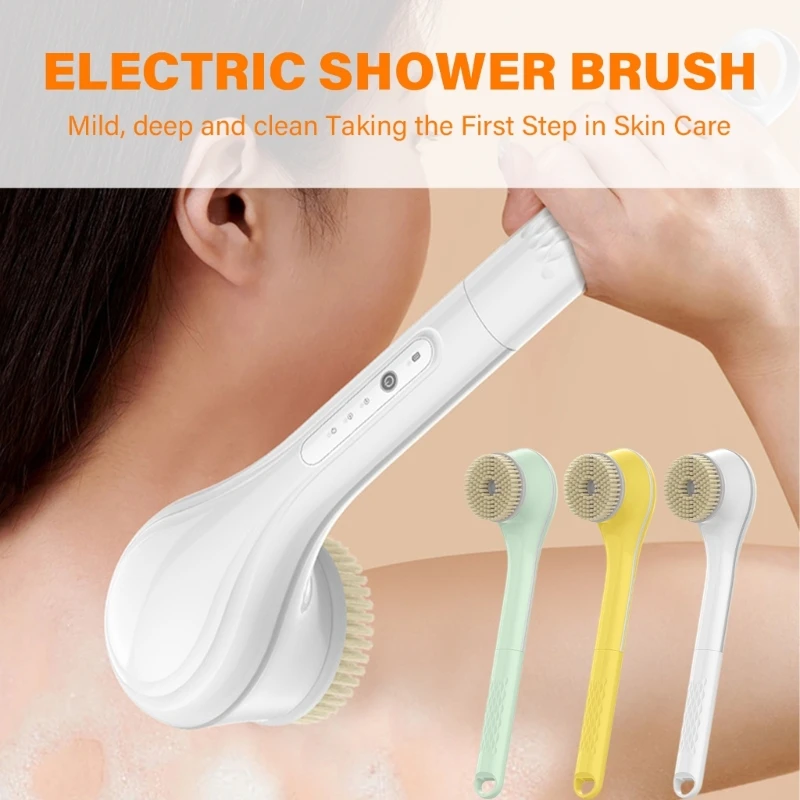 Electric Bath Brush Multifunctional Back Scrubber Waterproof Body Scrubber