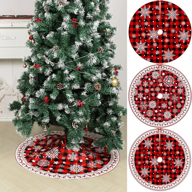 Natal de luxo piso falso saia decoração ornamento casa árvore natal 120cm  festa decoração para casa tapetes macios # t2g - AliExpress