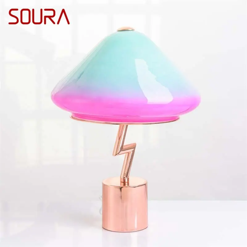 

SOURA Modern Lamp Table Romantic Design E27 Colorful Creative Desk Light Home LED Decorative For Foyer Living Room Bedroom