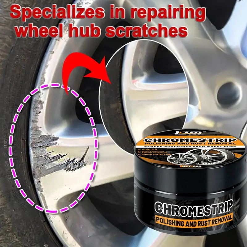 Wheel Repair Kit 80g Scratch & Rust Remover with Polishing Paste Car