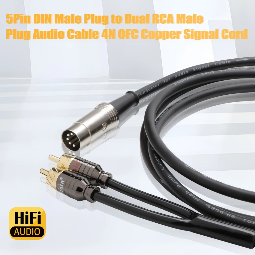 1STec, cavo a 5 pin per collegamento a o da vecchi e nuovi sistemi HiFi RCA - DIN 5 Metre