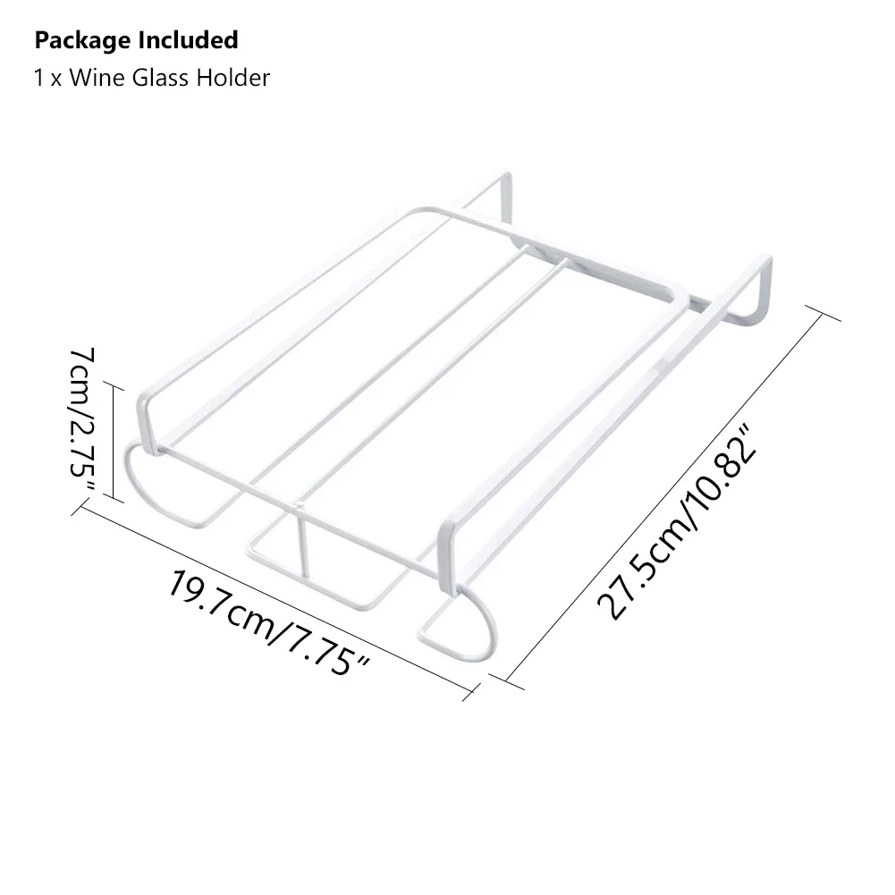 Wine Glass Holder Rack Stainless Steel Wine Rack Glasses Storage Hanging Holder Racks Under Cabinet Metal for Bar Kitchen wine glass holder rack