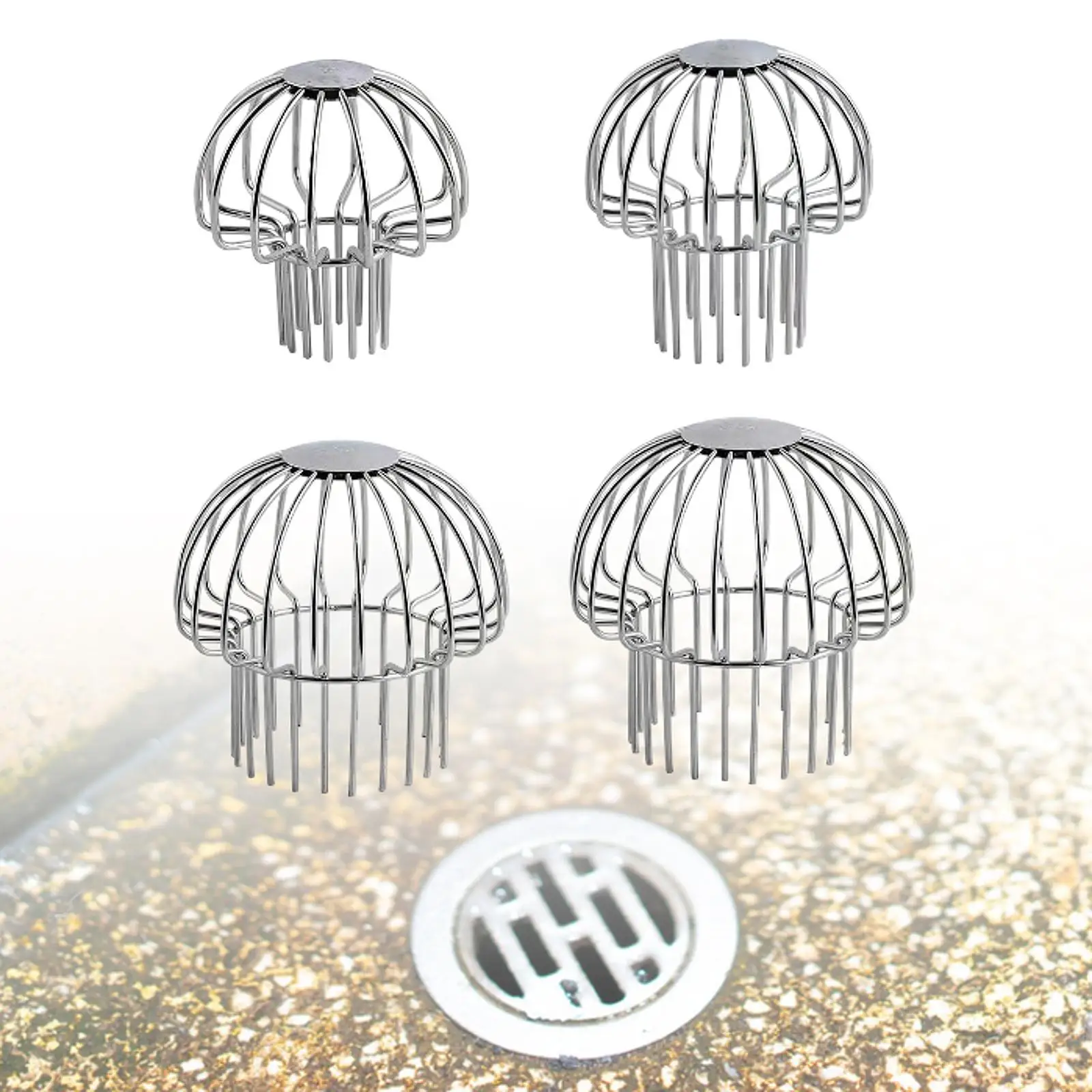 Gutter Pipe Strainer Outdoor Gutter Down Spout Protector Cleaning Tool