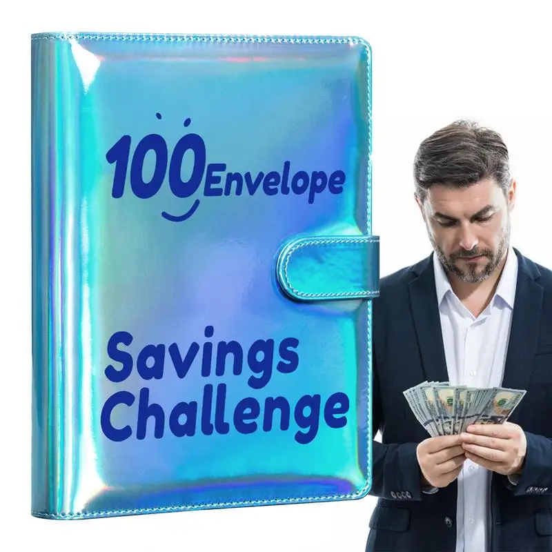 

100 конверт для экономии денег, папка А5, книга для экономии, забавная и организованная папка для гибких сбережений, папка для целей с наличными
