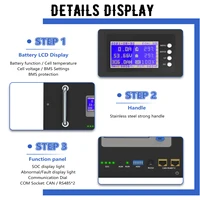 Batterie LiFePO4 48V 300Ah 15KW 51.2V 100Ah 200Ah 5KW Bluetooth 16S 200A BMS CAN RS485 > 6000 Cycles pour l'énergie solaire, de l'ue, sans taxe 3