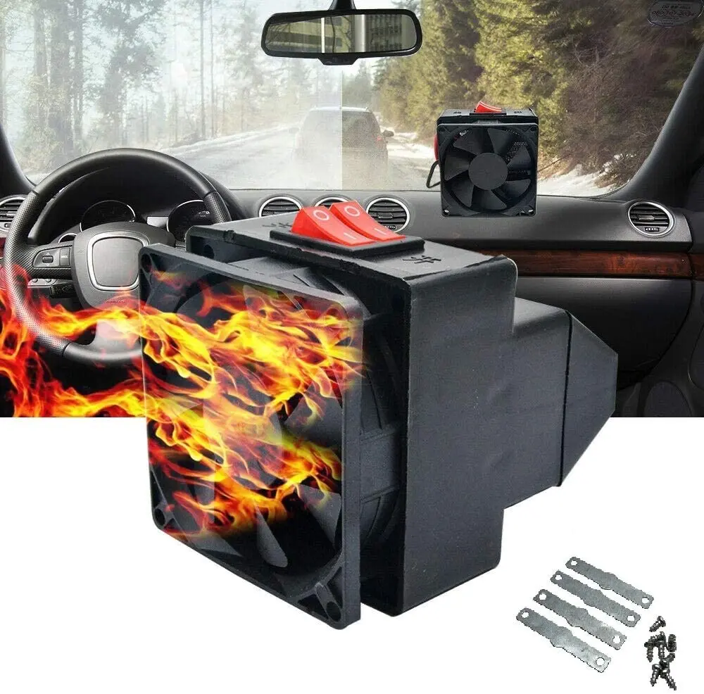 noir) Chauffage de voiture,12V 300W Chauffage Rapide à dégivrage