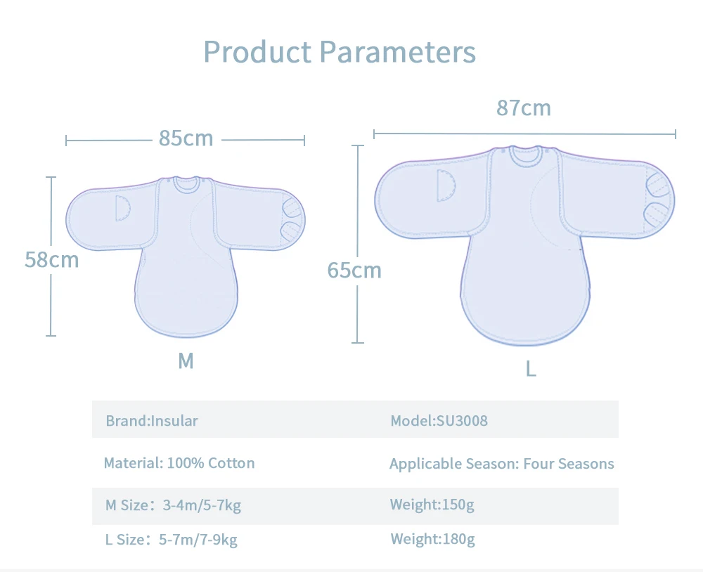 Insular Newborn Baby Wrapped Anti Startle Baby Blanket Summer Thin Baby Swaddling Artifact Universal In All Seasons Comfortable 5