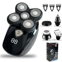 5D Electric Shaver for Bald Men 5 in 1 Professional Mens Razors Shavers Waterproof Bald Shaver Wet&Dry Bald Shaving Grooming Kit 1
