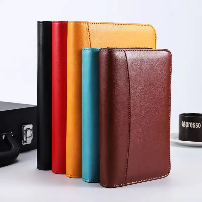 

Папка-портфель из искусственной кожи A5B5A6, складной ежедневный блокнот с раскладными листами, ежедневник, ежедневник с калькулятором