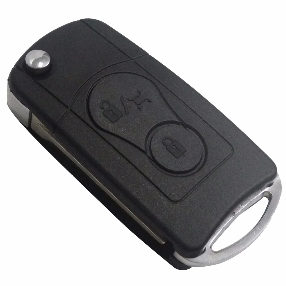 For Ssangyong Remote Modify Folding Flip Key Fob Shell Case 2 Button For Actyon SUV Kyron Rexton Car Styling Upgrade
