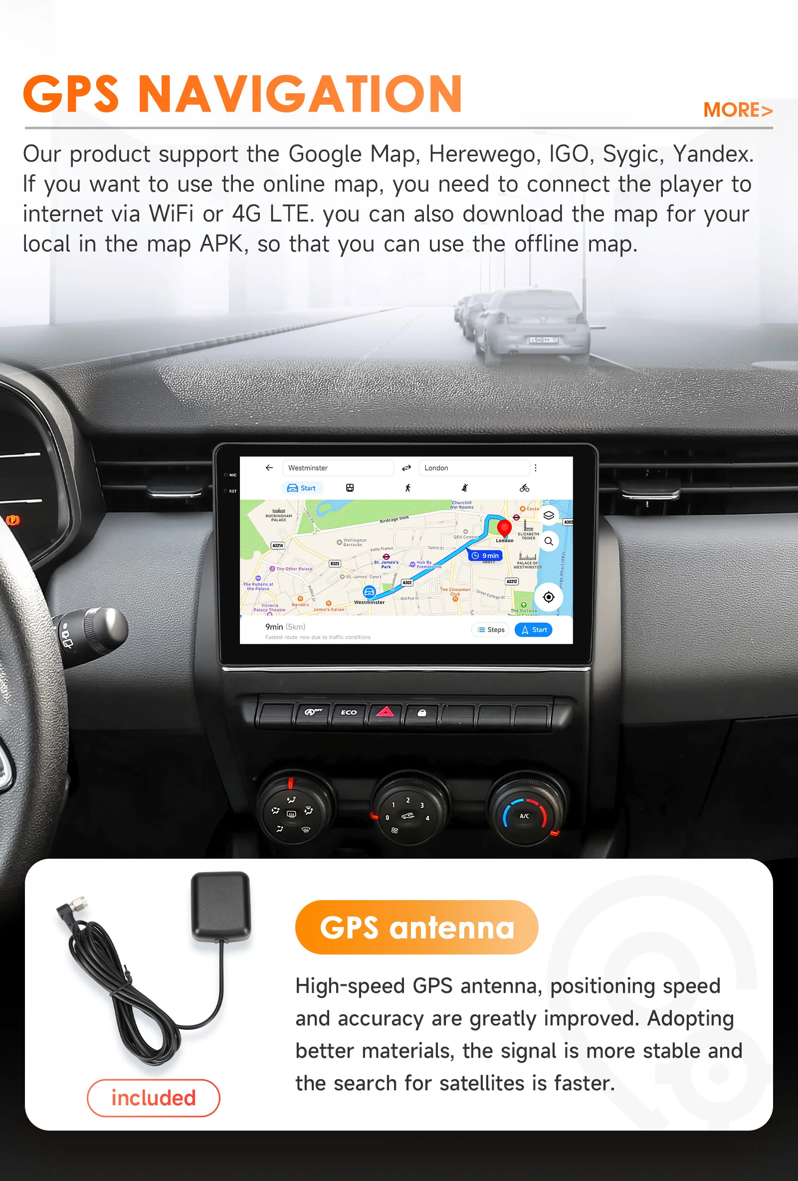 9" Hizpo 2Din Android14 Autoradio für Renault Clio 5 2019 - 2012 Snapdragon 6115 Steuergerät Otca Core Auto CarPlay 4G BT SWC GPS – Detail 29