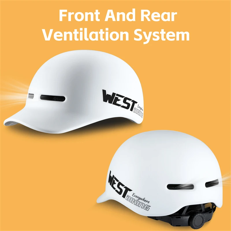 WEST BIKING CE Certified Bicycle Helmet Road Bike Outdoor Sports Safety Electric Scooter Roller Skates Cap Cycling Equipment