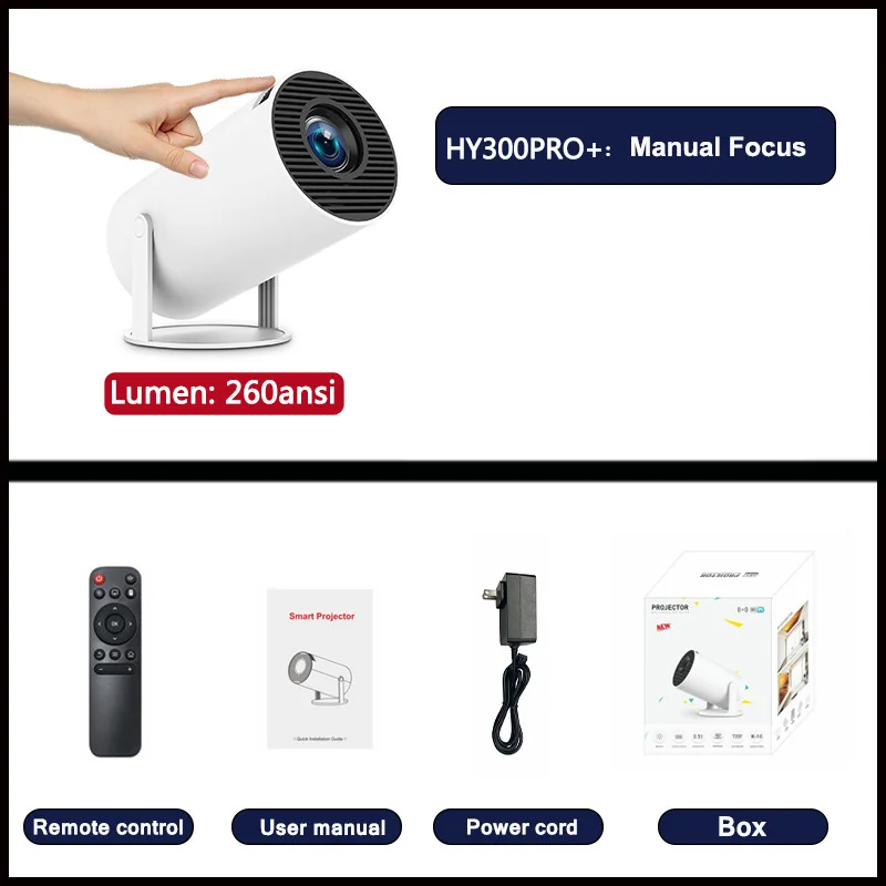 HY300Proプロジェクター家庭用4 KポータブルLCD超高精細リビング