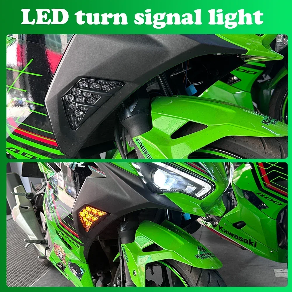 ZX-6R LED Turn Signals Indicator Blinker For Kawasaki Ninja 650 400 300 250 ZX6R EX250 EX400 EX650 EX300 ER-6F Flasher Light