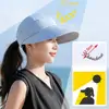 Women Summer Sun Hat Casual Foldable Wide Brim Detachable Empty Top Ponytail Cap Adjustable UV Protection Sun Hat 4