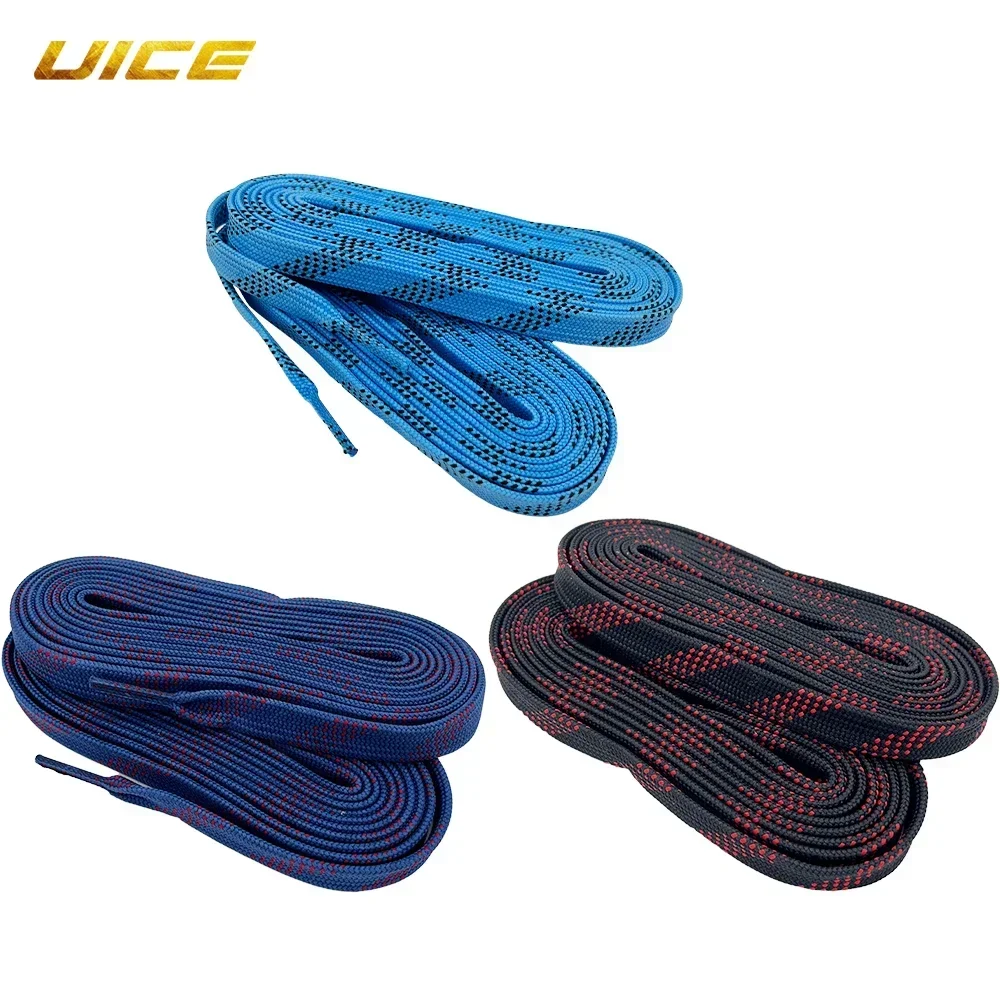 84-130inch Ice Hockey Shoelaces Hockey Skate Laces Box-Packed Dual Layer Braid Reinforced Waxed Tip Accessories hockey skate laces