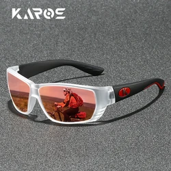 Sports Polarized Sunglasses with UV Protection and Durable Anti - Glare Design (Black - Rosy)