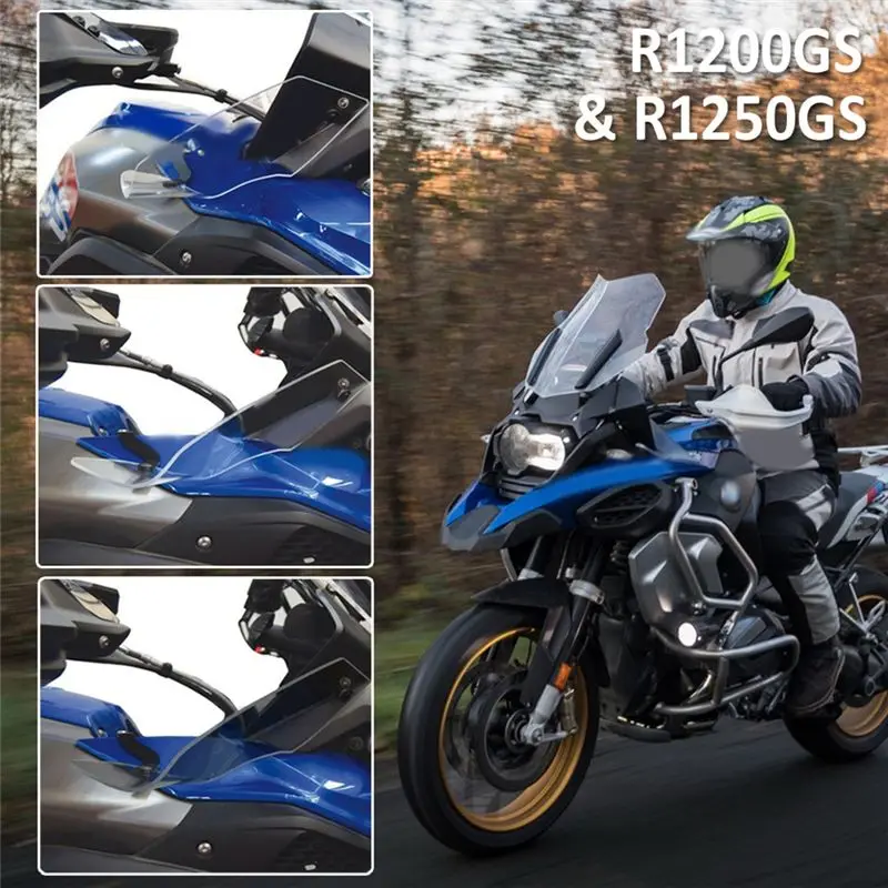 AEE5-오토바이 윈드 디플렉터 윈드실드 핸드가드 커버 사이드 패널 BMW R1200GS LC 랠리 익스클루시브 R1250GS용