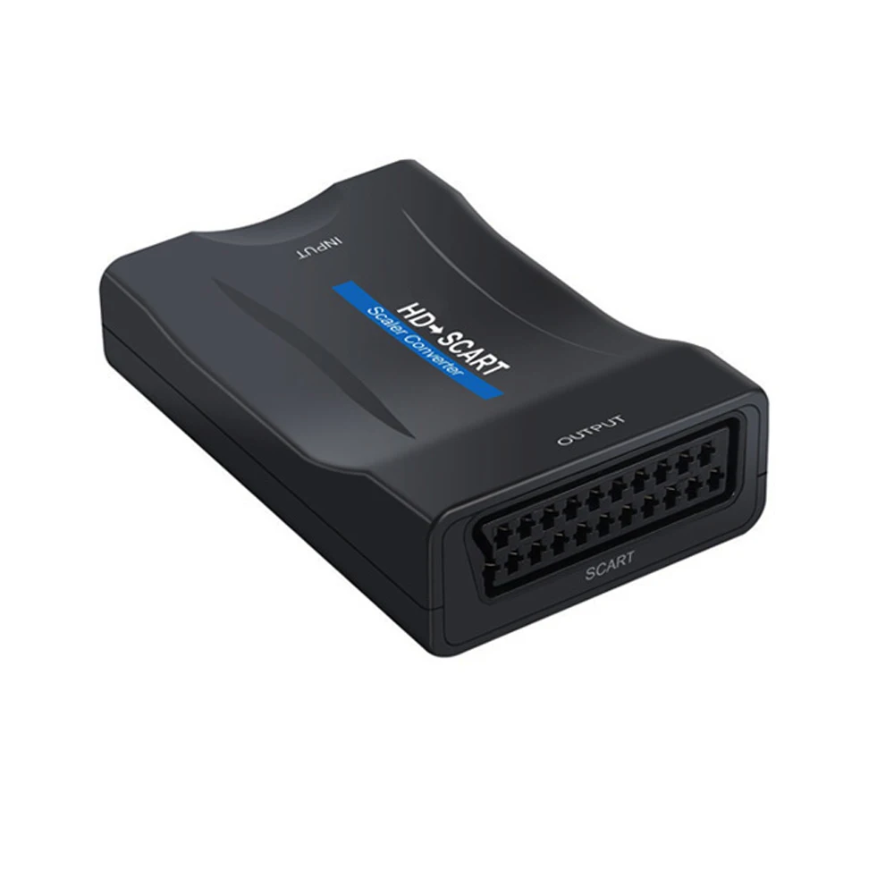 1080P HDMI compatible to SCART Video Audio Upscale Converter AV Signal Adapter HD Receiver Scart Adapter