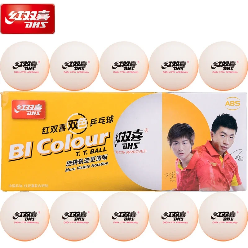 

2018 DHS 20 Balls BI Colour Table Tennis Balls Double Color Seamed D40+ Balls Plastic Poly Ping Pong Balls