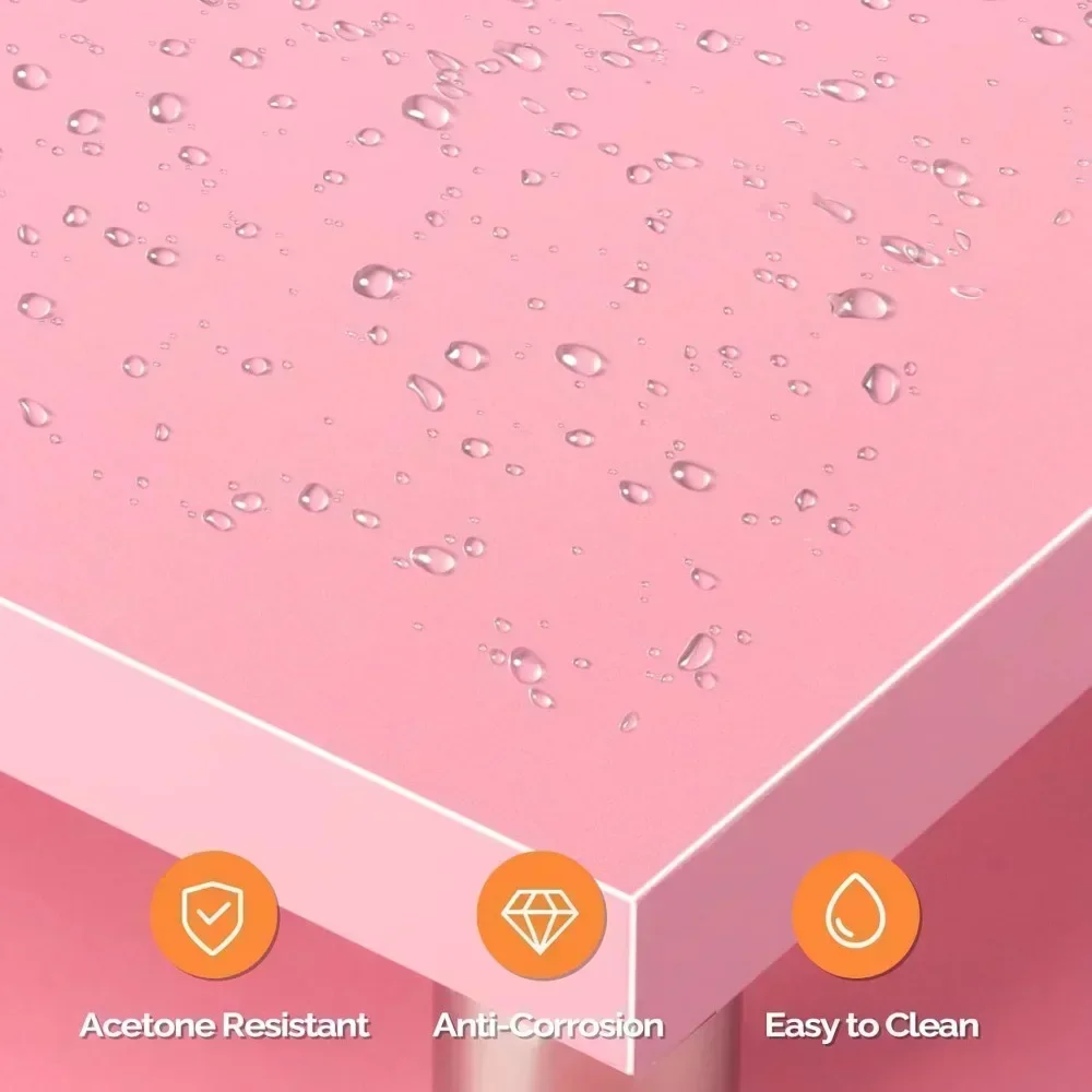 "professional nail technician station with integrated dust removal and acrylic storage"