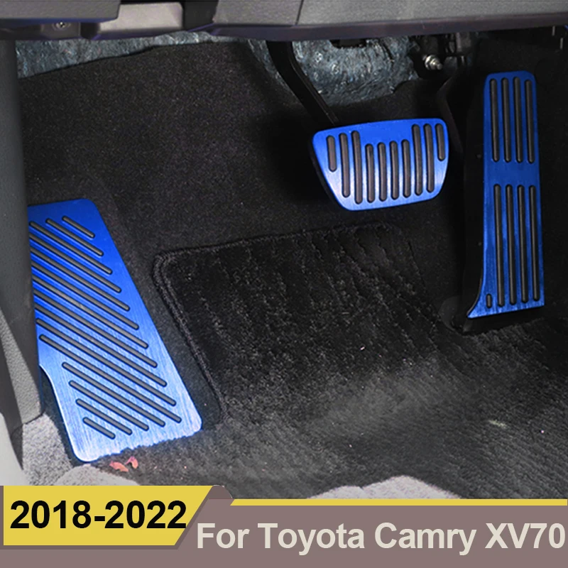 Aluminum Auto Car Pedals Cover Fuel Brake Footrest Pads Plate Cover Toyota Camry 70 V70 Accessories car pedals pedal cover