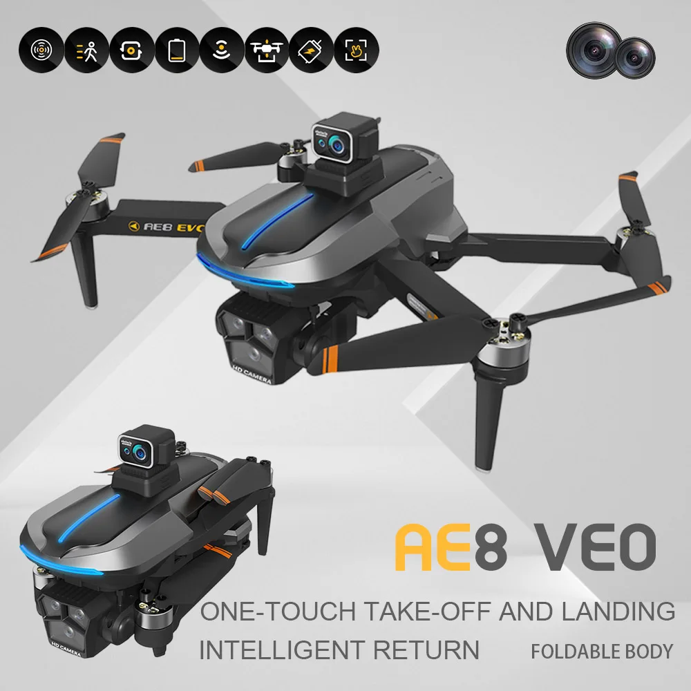 

NEW AE8 Pro Max GPS Drone Brushless Obstacle Avoidance Quadcopter 6K Profesional Dual HD Camera RC Helicopter Distance Toys