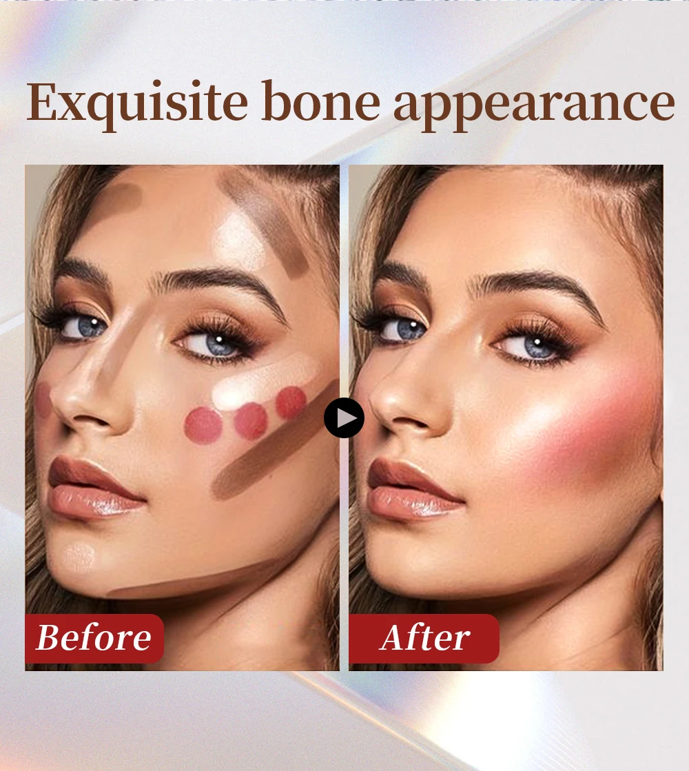 Description Picture 5 of itemQIBEST Highlighting&Bronzer Stick Face Brightening Blusher Rouge Concealer Pen Long Lasting Highlight Contouring Makeup