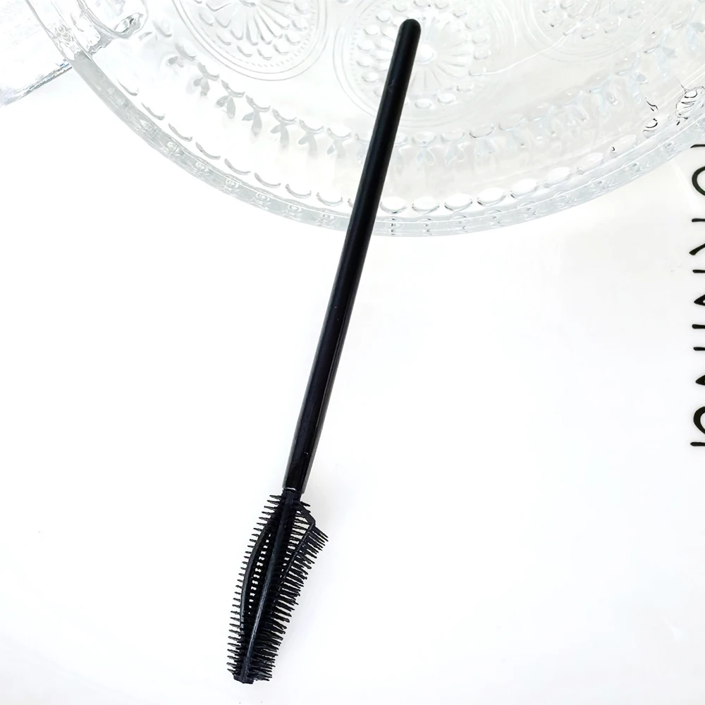 50Pcs 실리콘 속눈썹 연장 브러쉬 애플리케이터 전문 일회용 소프트 풀 블랙 마스카라 완드 브러쉬 뷰티 도구