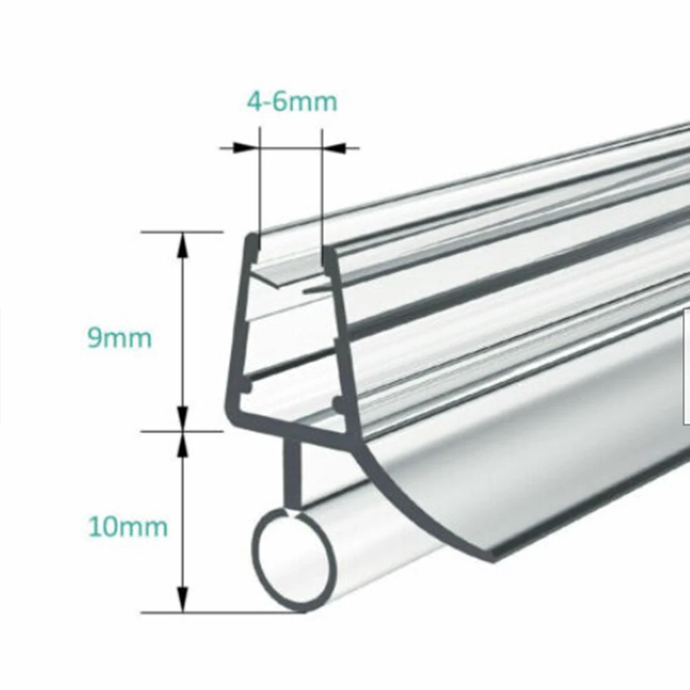 2pcs 50cm Glass Sealing Strips Silicone Bath Shower Weather Strips Draft Stopper For Door Window 6/8/10/12mm Water Deflector