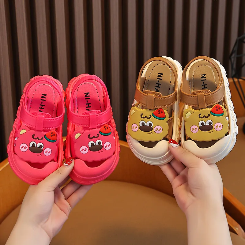 Kids Shoes Children Sandals Kids Sandals Beach Shoes Kids Sandals Babies Non-slip Cartoon Pattern Children Sandals Boys Girls Soft Bottom Footwear Lightweight Students Sport Shoes
