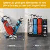 Wooden Large Golf Bag Storage Rack Holder for Garage Fit 3 Golf Bags Organizer 5