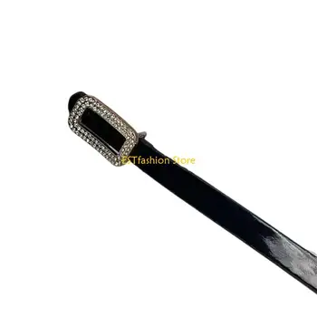 Y5GC Stylish Thin Waist Belt Delicate Buckle Design for Various Occassion Women's Fashion Waistband Decorative Girdle