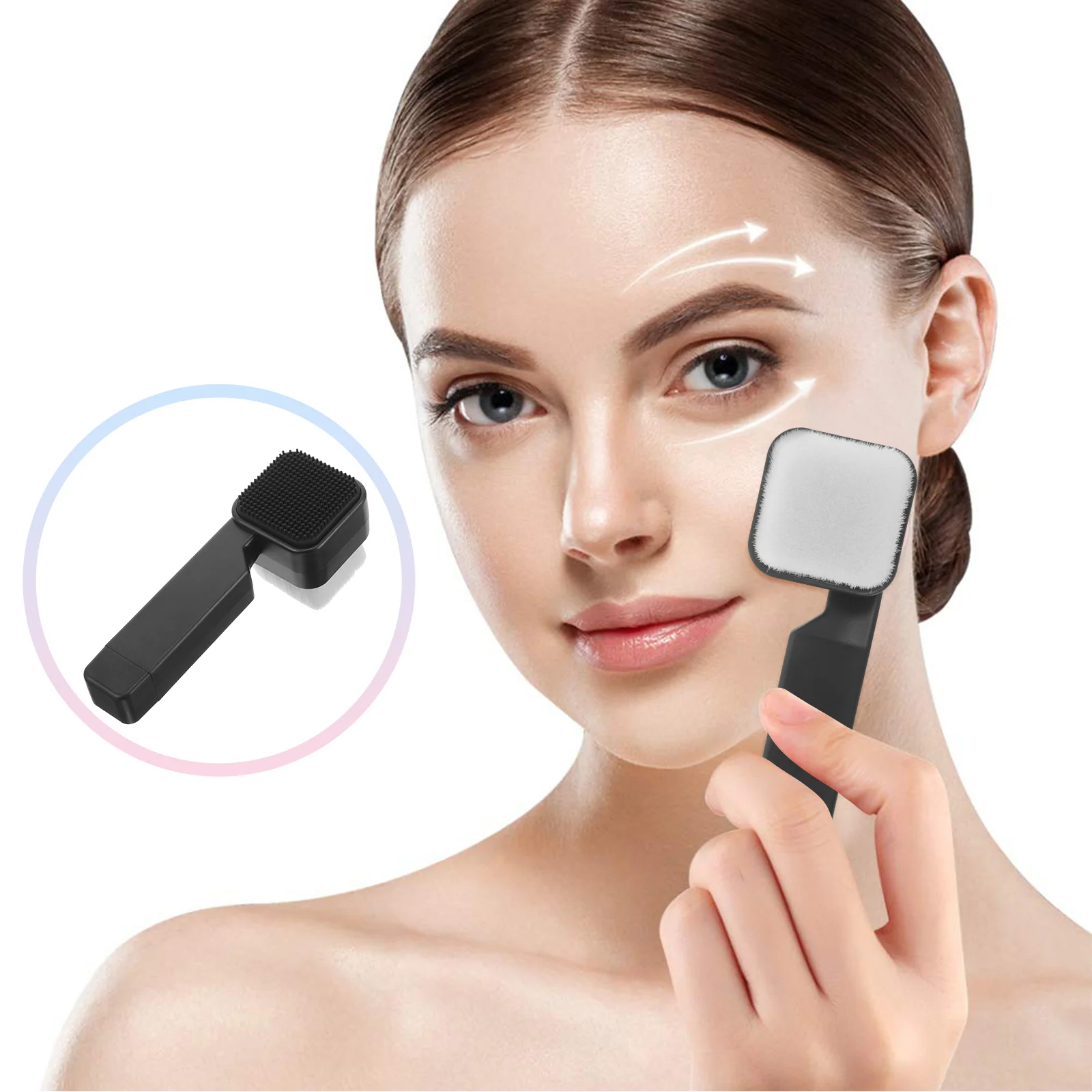 

Face Wash Brush Silicone Facial Scrubber Double Sided Face Cleansing Brush Blackhead Face Exfoliator