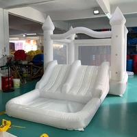 Inflatable Toys White Bounce House 5.6*3.3*3M Trampoline 33KG With Blower Jumping Castle Bouncy House For kids Wedding Toys 2