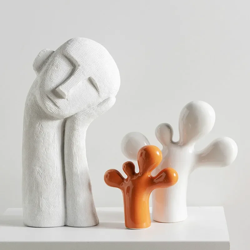 

[MGT] Nordic pensive boy and feet home decoration crafts children's room living room statue modern minimalist sculpture