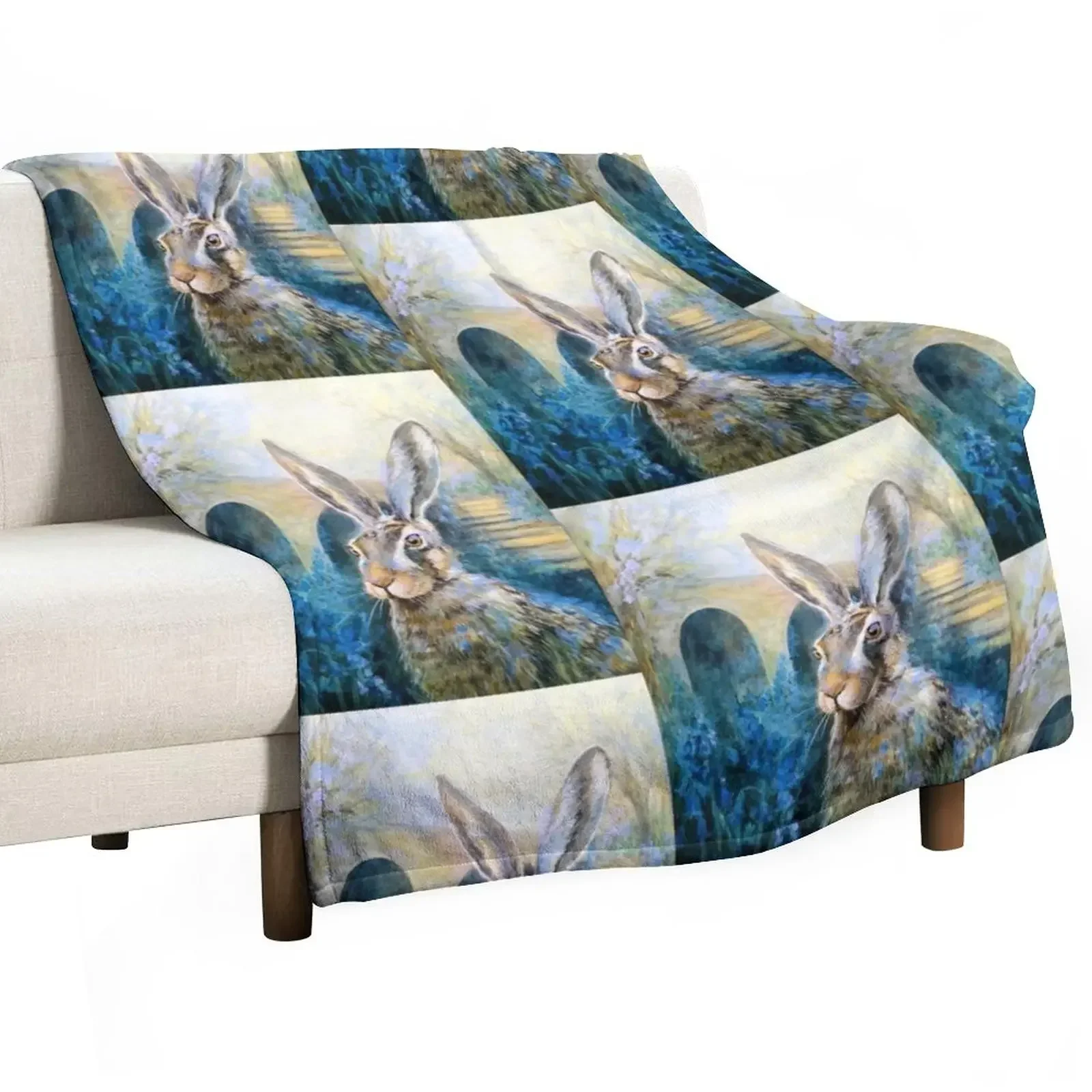 

Bluebell Hare Throw Blanket Cute Thins Blankets