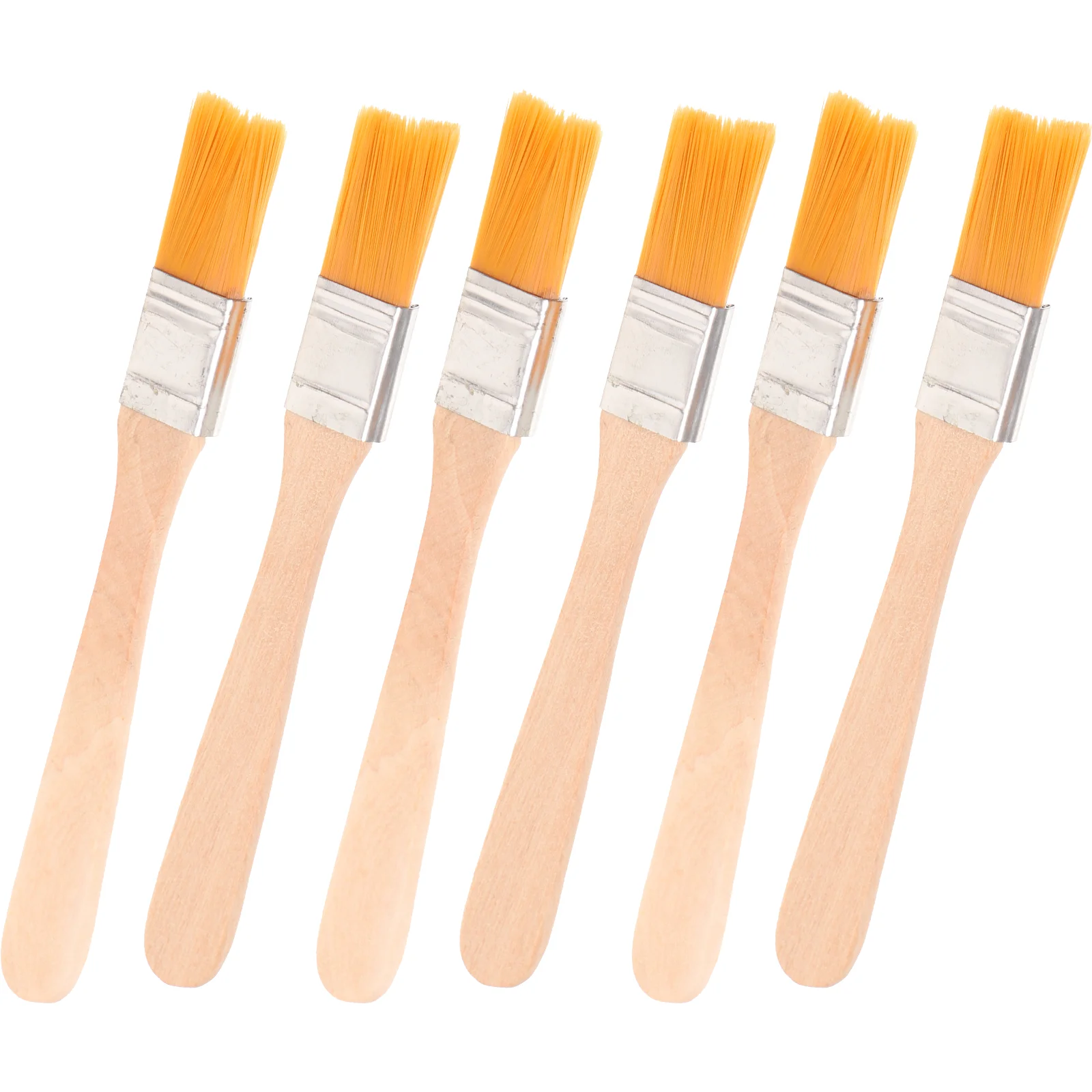 

6 Pcs Paint Brush Painting Brushes Small with Wooden Handle The Fence Nylon Child Portable