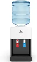 Hot/Cold Top Loading Countertop Water Cooler Dispenser With Child Safety Lock. UL Listed- White 2