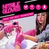100PCS Pink Nitrile Disposable Gloves for Kitchen Cleaning Dishwashing Gardening Work Hair Salon Tattoo Gloves Powder Latex Free 5
