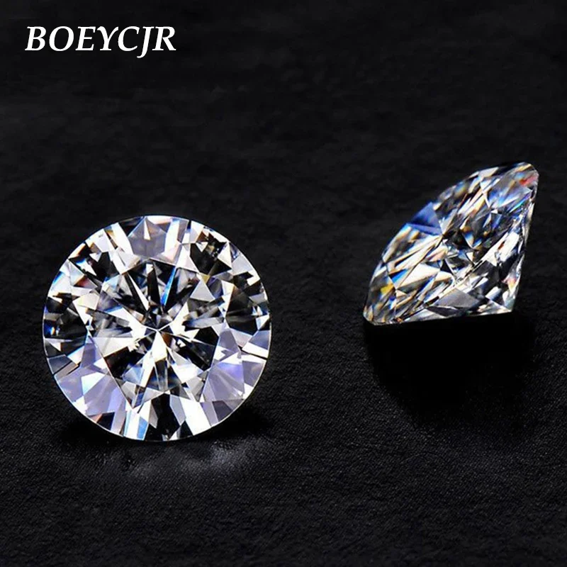 

BOEYCJR D Color VVS1 Moissanite Diamond 0.5ct/1ct/2ct/3ct/4ct/5ct Round Brilliant Moissanite Loose Stone