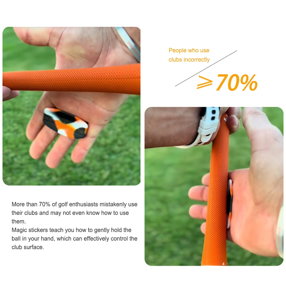 Golf Grip Calibrator Anti-Slip Golf Grip Alignment Tool with 4 Markers Golf Magic Grip Sticker Golf Grip Training Aid 4