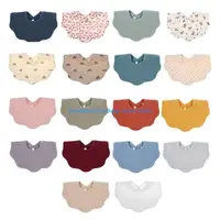 C5AF Baby Feeding Bib Bandana Burp Cloth Scarf Printed Soft Cotton Absorbent Saliva Towel Breathable Apron for