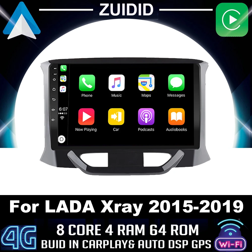 

8 Core 4G Car Android 10 Radio Multimedia Video Player For LADA X ray Xray 2015 - 2019 Autoraido Carplay GPS 2 din dvd