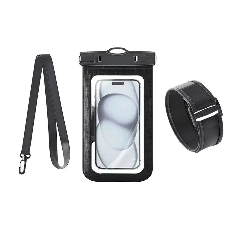 Dual-Function Waterproof Armband Phone Case with Lanyard