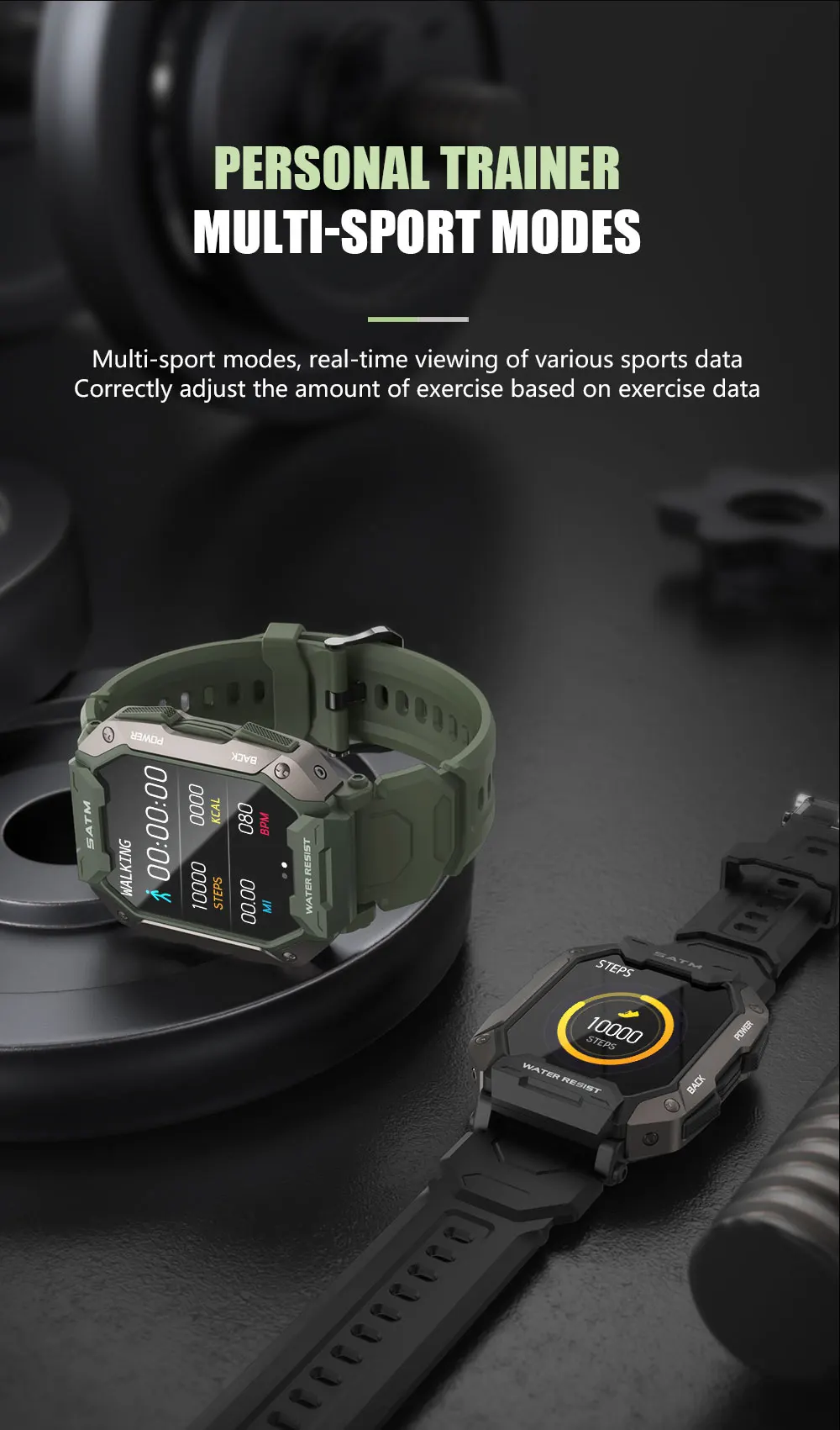 KALOSTE Smart Watch 2022 New Outdoor Sport Smart Watches Heart Rate Blood Pressure 5ATM Waterproof Bluetooth Smartwatch For Mens