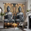 2pcs, 2D flat Window Treatment Curtains figure of the Buddha Blackout Polyester Birthday Party Use for Party Decor bedroom decor 1