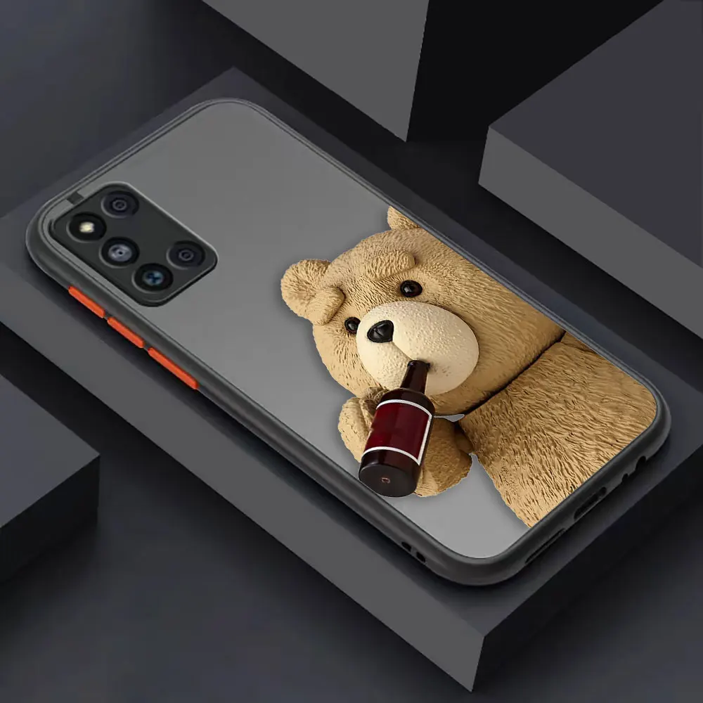 Matte Case for Samsung Galaxy M62 M53 M52 M51 M33 M32 M31 M30S M23 5G J8 J7 J6 J5 J4 Case Funda Capa Naughty T-Teddy Bear Couple