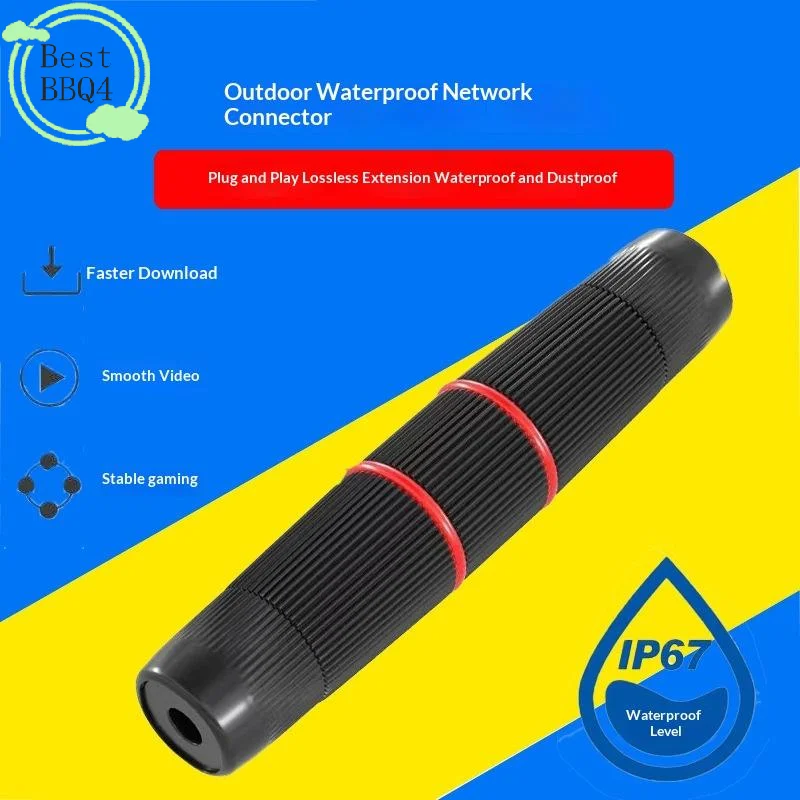 (BBQ4)3PC IP67 방수 RJ45 커플러, 이더넷 네트워크 직결 커넥터, 실외 LAN 케이블 연장 어댑터