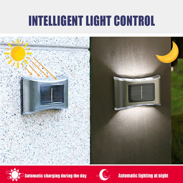 6Led Napenergia Fali Lámpa Kültéri Vízálló Otthoni Terasz Kerti Elrendezés Erkély Légkör Dekoráció Napelemes - Image 5